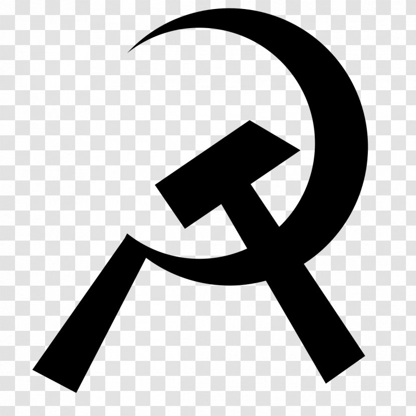 Communist Symbolism Christian Communism Hammer And Sickle - Black White Transparent PNG