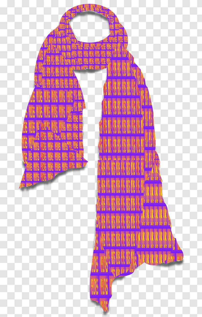 Scarf T-shirt Necktie Shawl Fringe - Magenta - Purple Transparent PNG