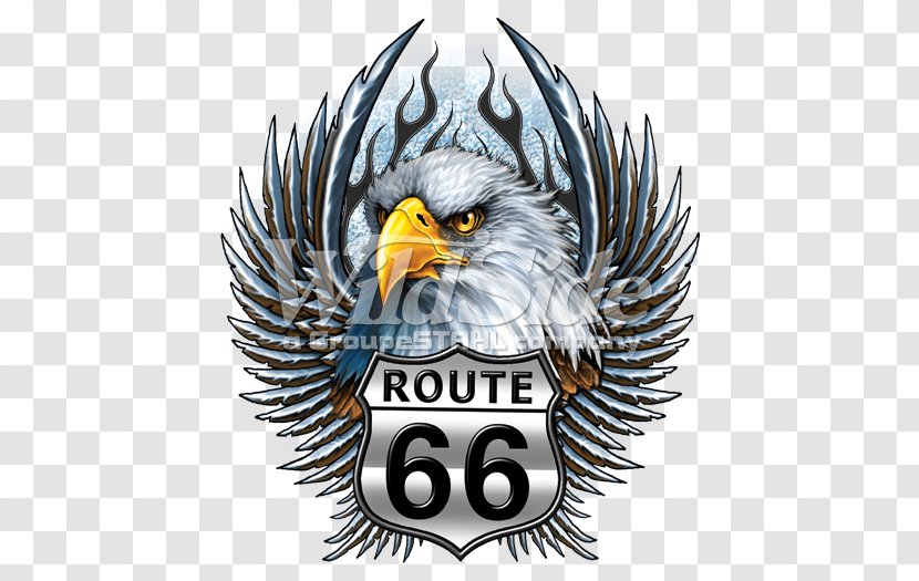 Bald Eagle T-shirt U.S. Route 66 Motorcycle - Us Transparent PNG