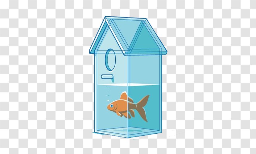 Blue Download Icon - Fish - House Pond Transparent PNG