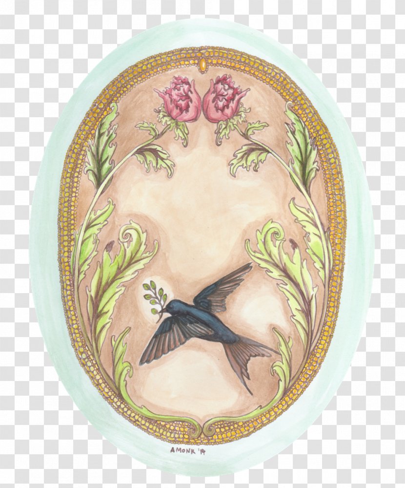 Abziehtattoo Oval - Dishware - Kitsch Transparent PNG