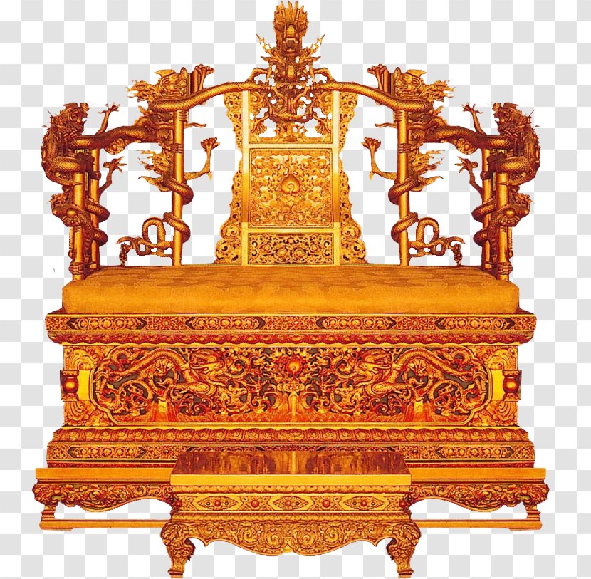 Forbidden City Emperor Of China Qing Dynasty Clip Art Throne - History - Furniture Transparent PNG