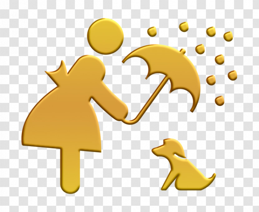 Dog Icon Humans 2 Icon Woman Covering Her Pet With An Umbrella Icon Transparent PNG