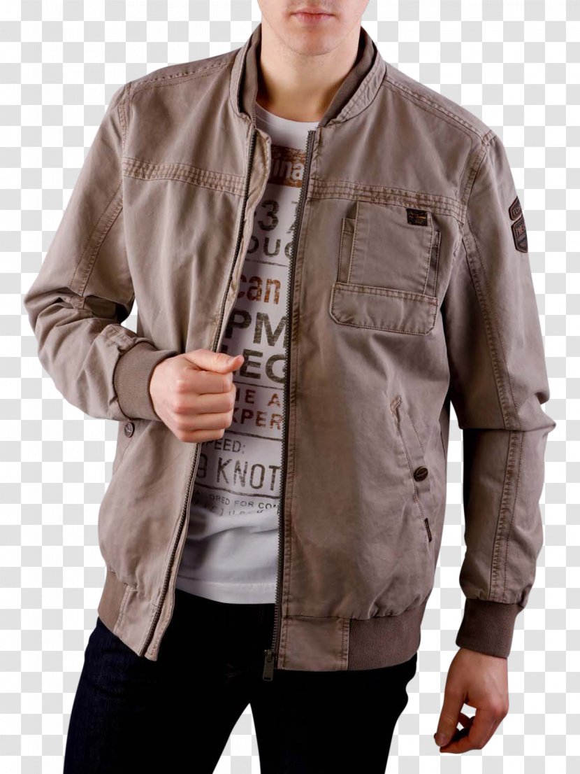 Leather Jacket Parka Jeans Cotton - Man Transparent PNG