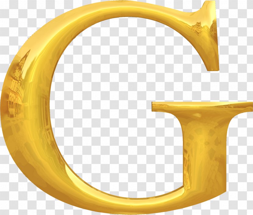 Alphabet Letter Clip Art - Yellow - Typogprahic Transparent PNG