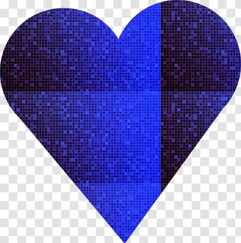 Electric Blue Cobalt Violet Purple - Heart - Valentine's Day Embellishment Transparent PNG