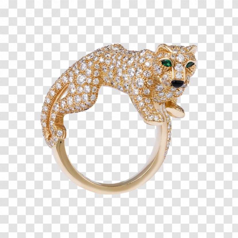 Ring Cartier Diamond Brooch Gold - Woman Transparent PNG