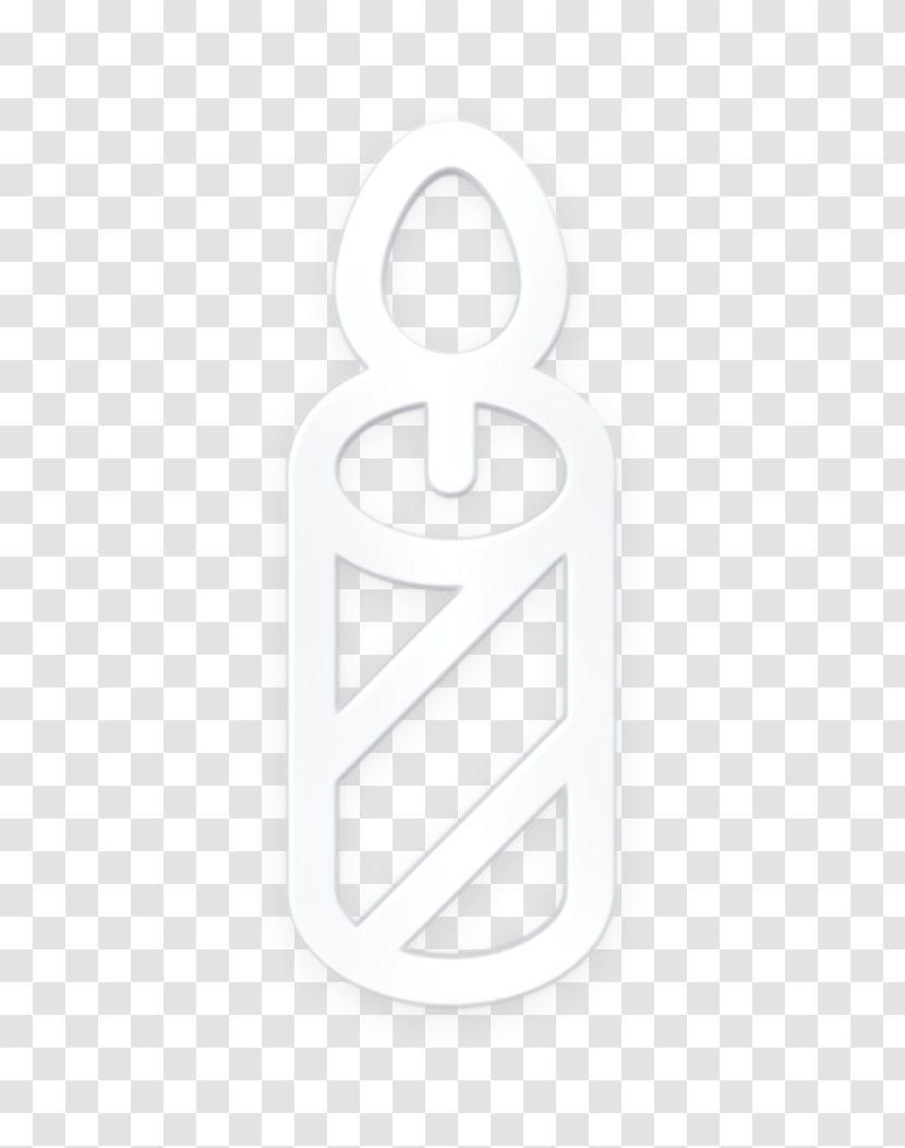 Candle Icon Christmas Decor - Light - Blackandwhite Logo Transparent PNG
