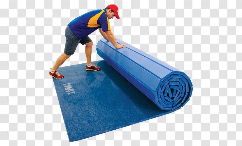 Mat Tumbling Gymnastics Roll Floor - Electric Blue Transparent PNG