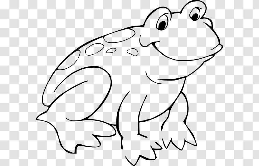 Frog Black And White Cartoon Clip Art - Line Cliparts Transparent PNG