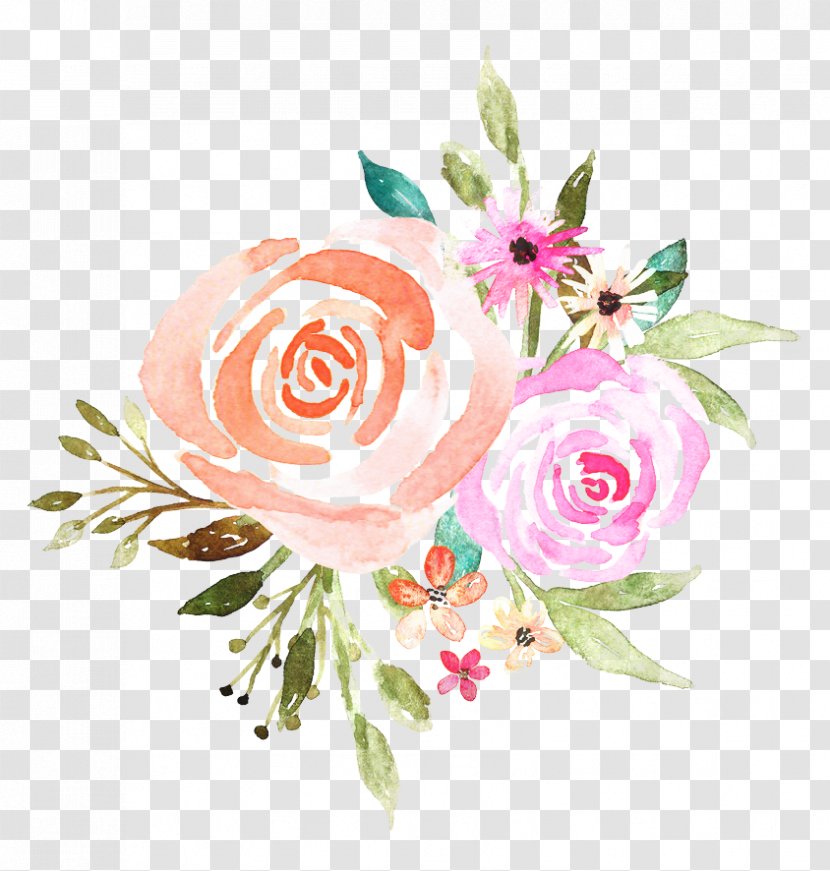 Watercolor Painting Art Flower Floral Design - Garden Roses Transparent PNG
