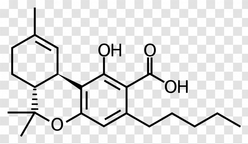 Tetrahydrocannabinolic Acid Synthase Cannabinoid Cannabigerol - Line Art - Formula Transparent PNG