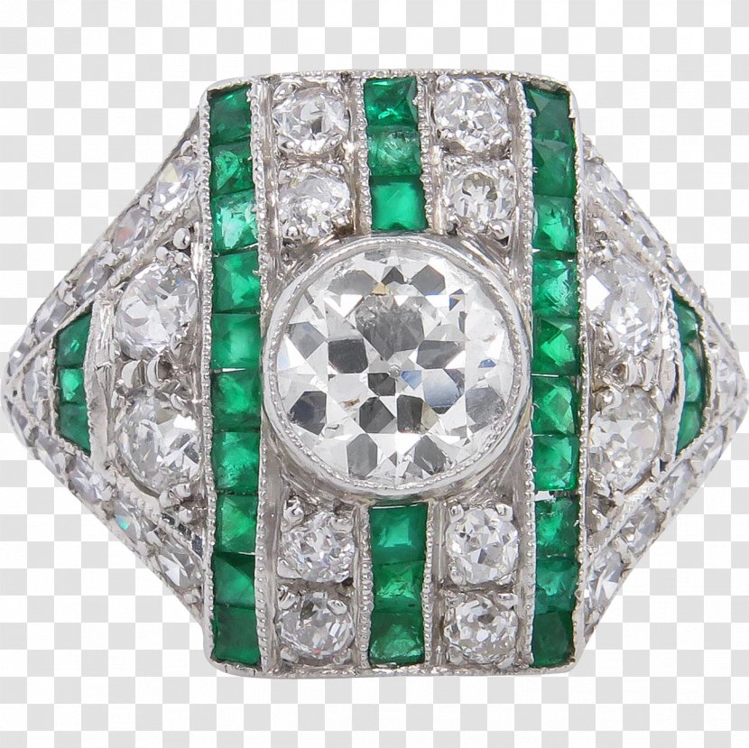 Jewellery Engagement Ring Gemstone Emerald - Wedding Anniversary Transparent PNG