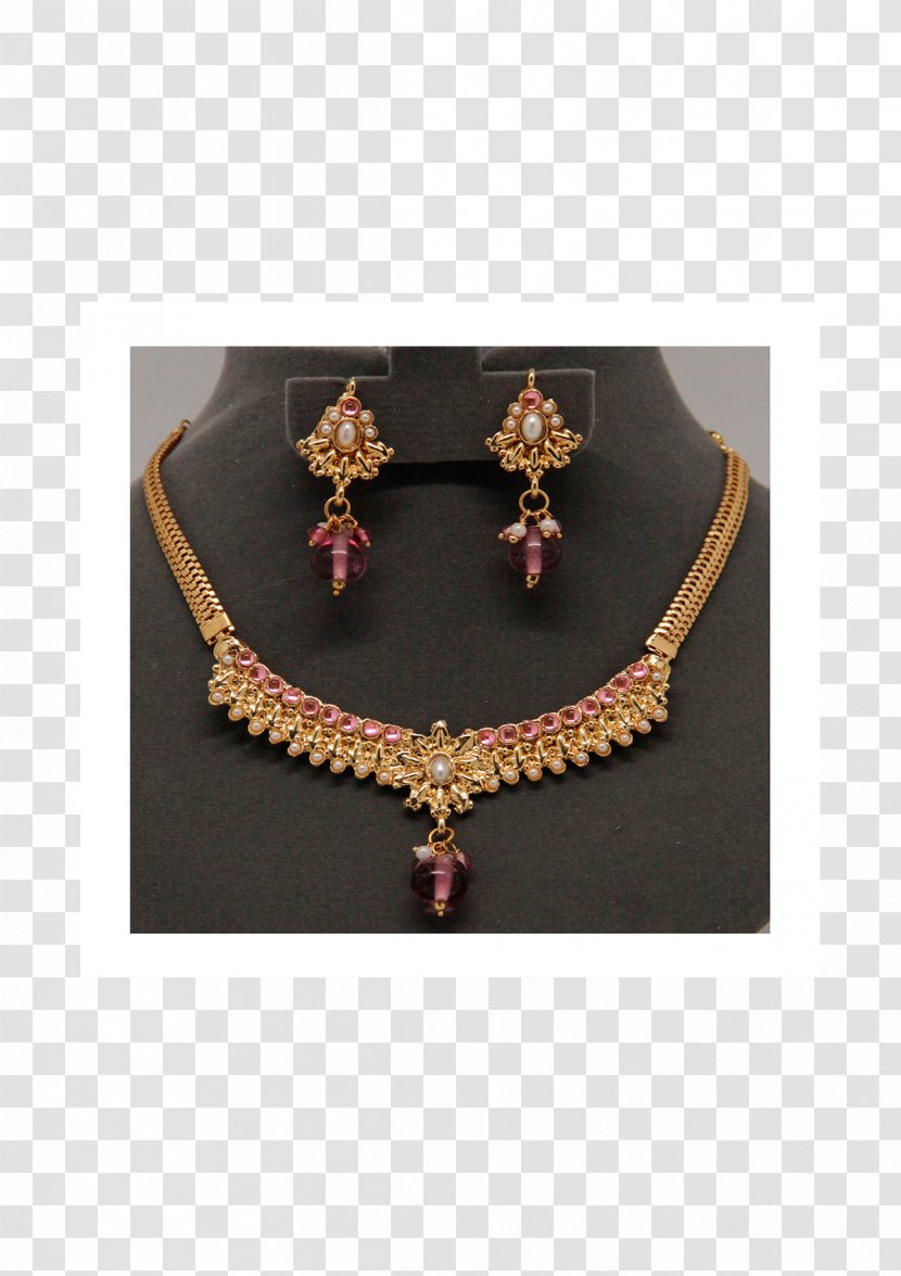 Necklace Maroon - Jewellery - Pearl Chain Transparent PNG