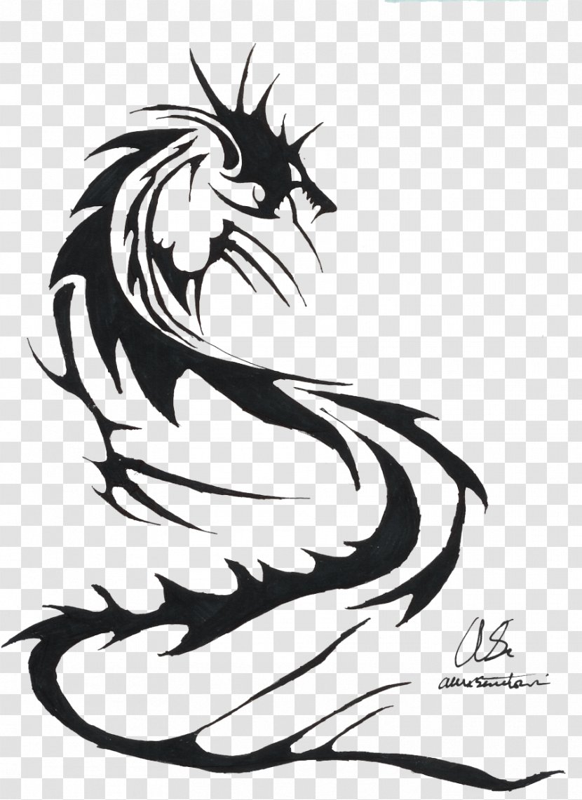 Tattoo Artist Dragon - Silhouette - Tattoos Picture Transparent PNG