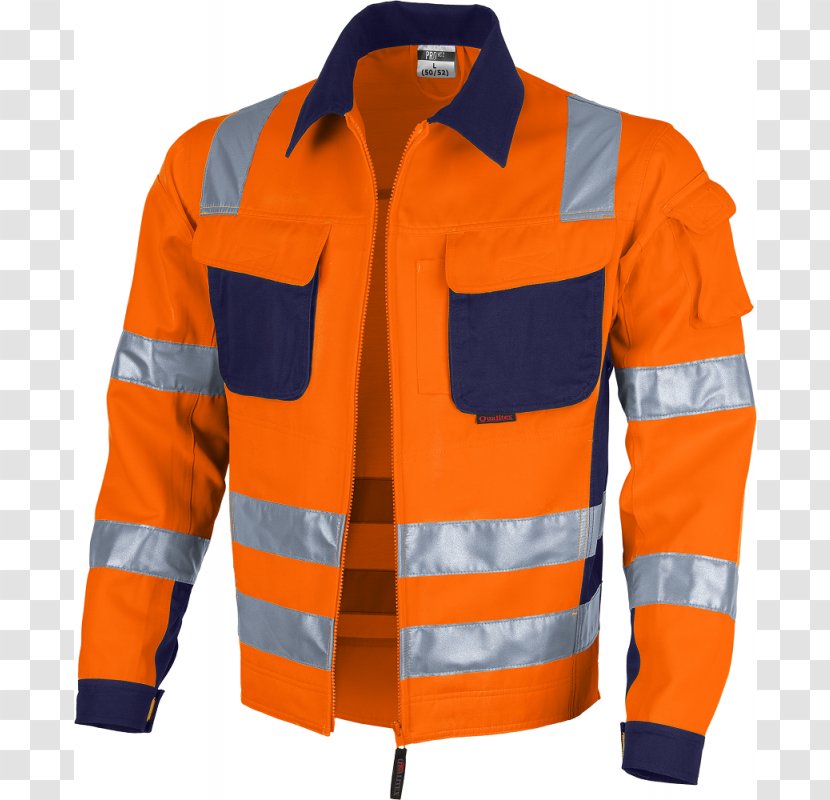 Workwear Orange Jacket Overall T-shirt - Long Sleeved T Shirt Transparent PNG
