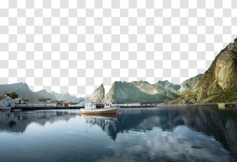 Lofoten Reine Stock Photography Wallpaper - Water Resources - Beautiful Mountain Lake Scenery Transparent PNG