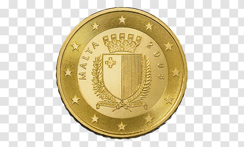 Malta Maltese Euro Coins 50 Cent Coin - 2 Commemorative - Fen Transparent PNG
