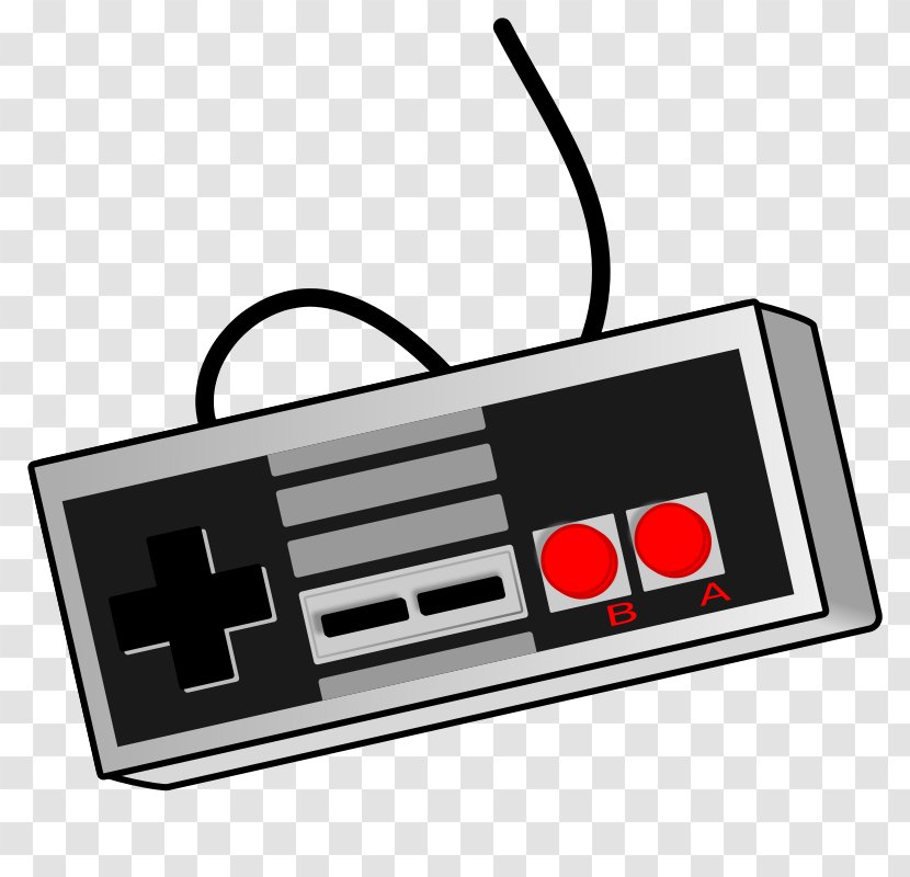 Black & White Wii Video Game Controllers Clip Art - Drawing - Clipart Transparent PNG