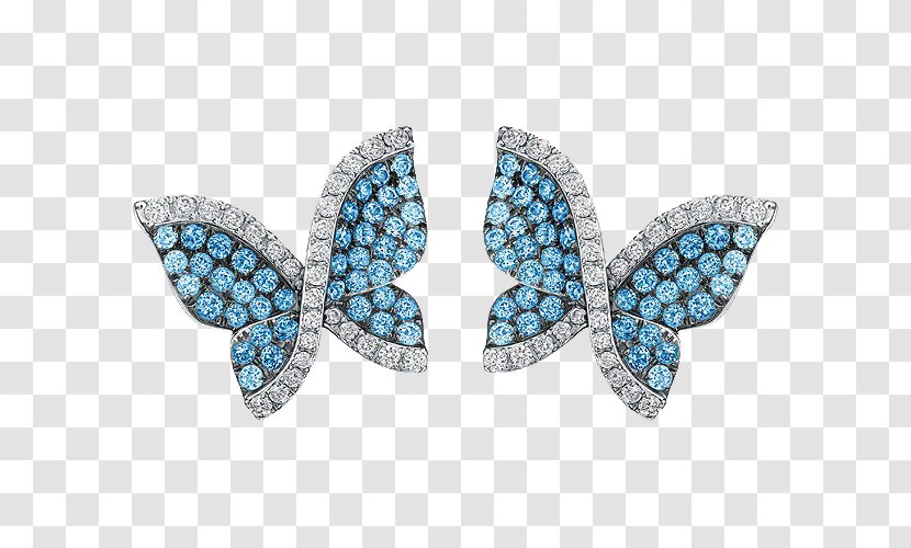 Earring Butterfly Swarovski AG Jewellery Pendant - Gold - Jewelry Earrings Transparent PNG
