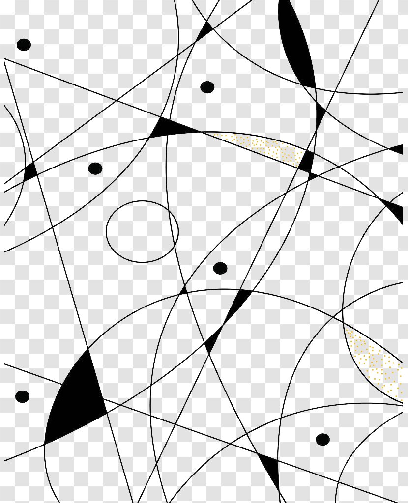 Abstract Art Point - Black And White - Lines Background Transparent PNG