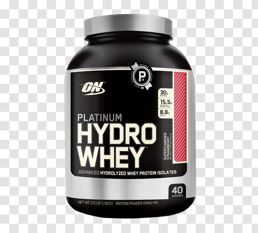 Optimum Nutrition Platinum Hydrowhey Dietary Supplement Hydro Whey 1.6kg Strawberry Hydrolysate - Creatine - Free Transparent PNG