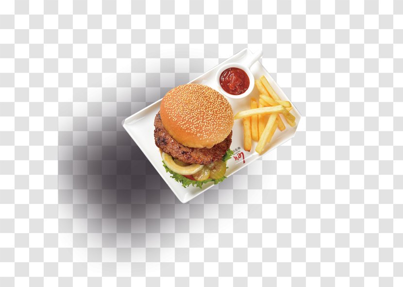 Cheeseburger Hamburger Fast Food French Fries Slider - Hamburg Transparent PNG