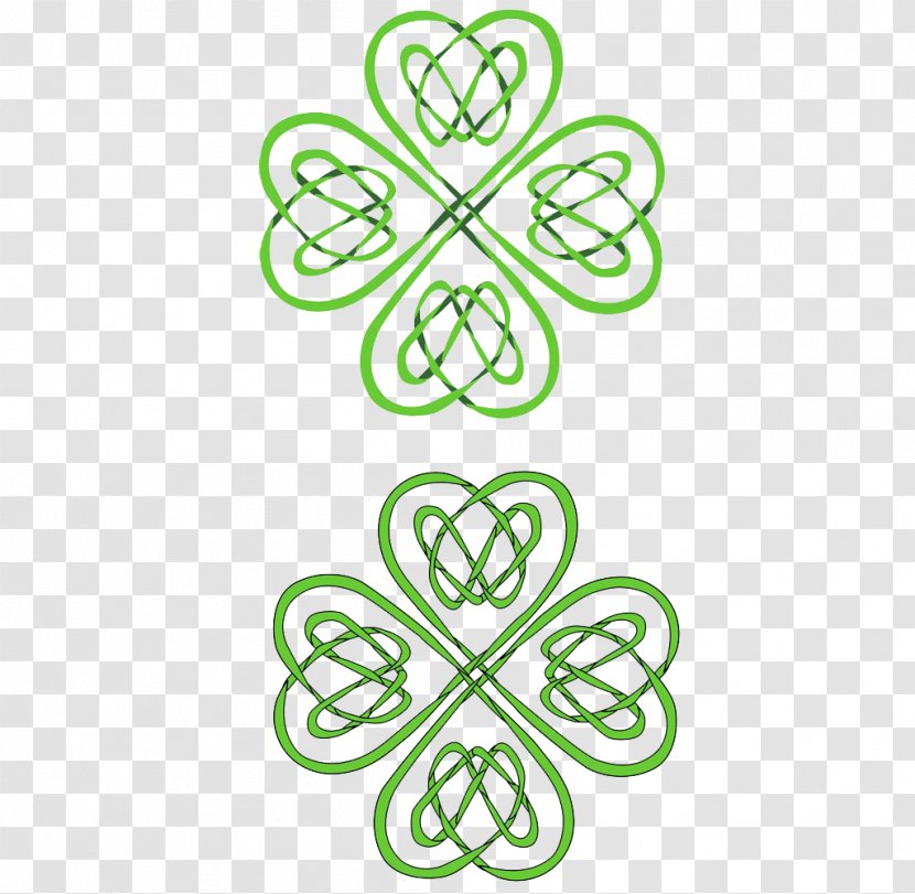 Four-leaf Clover Celts Celtic Knot Shamrock - Flora - Shape Weave Pattern Transparent PNG