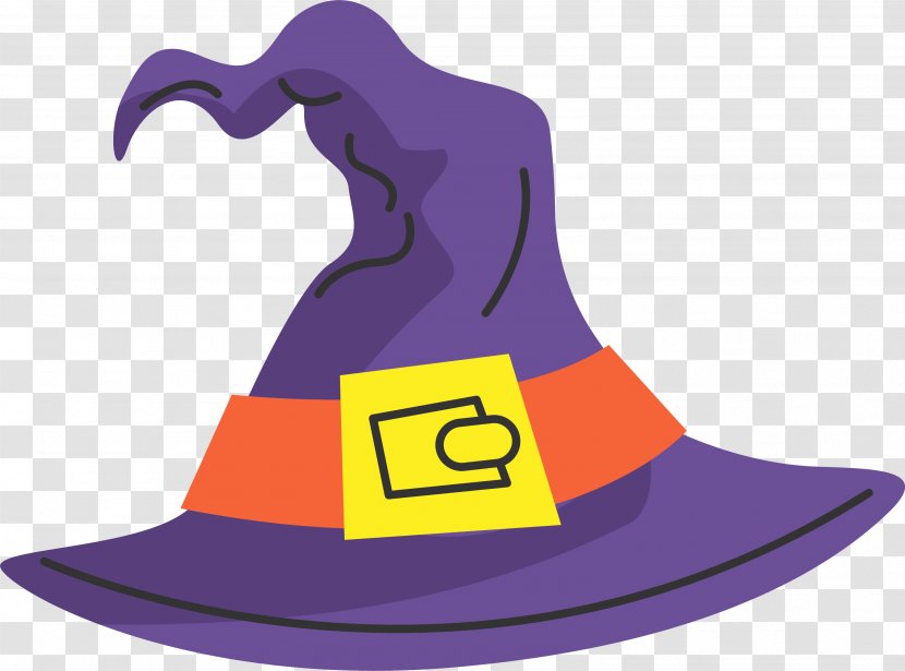 Witch Hat Boszorkxe1ny - Cap - Purple Cartoon Transparent PNG