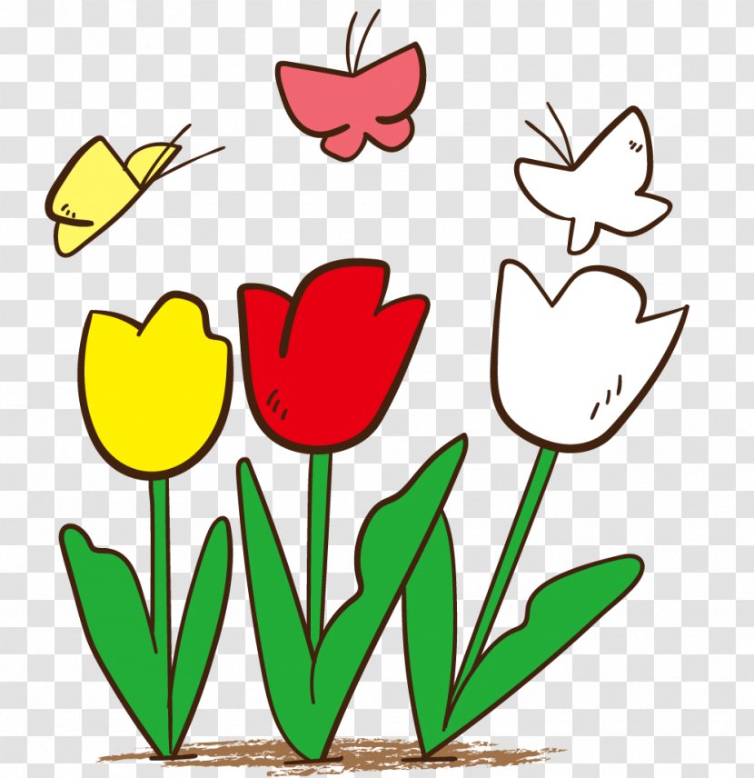 Floral Design Illustration Tulip Image - Leaf - Marqueterie Transparent PNG