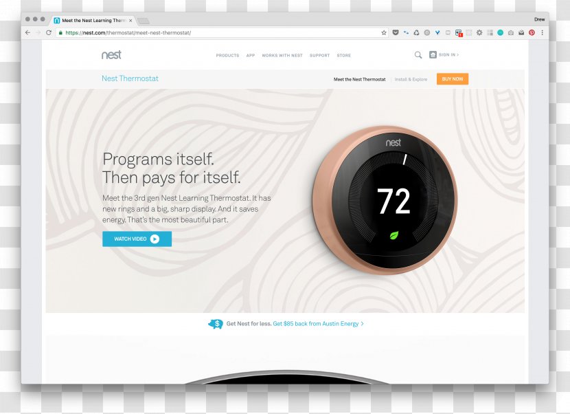 Nest Labs Thermostat Home Automation Kits Internet Of Things Honeywell Lyric T5 - Juku Transparent PNG