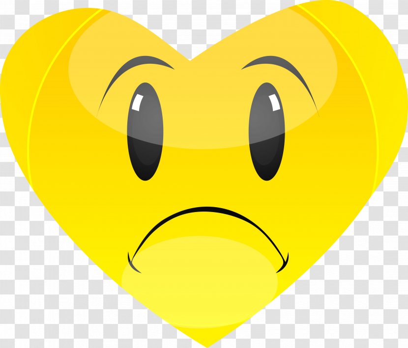 Emoticon Smiley Heart Clip Art - Love - Sad Vector Transparent PNG