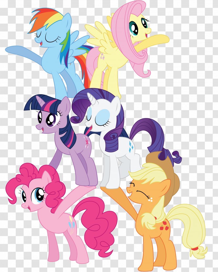 Pony Twilight Sparkle Rainbow Dash Pinkie Pie Applejack - Silhouette - My Little Transparent PNG