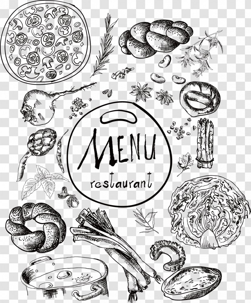 Vegetarian Cuisine Hamburger Fast Food Menu - Bread - Hand-painted Poster Pizza Creative Inspiration Transparent PNG