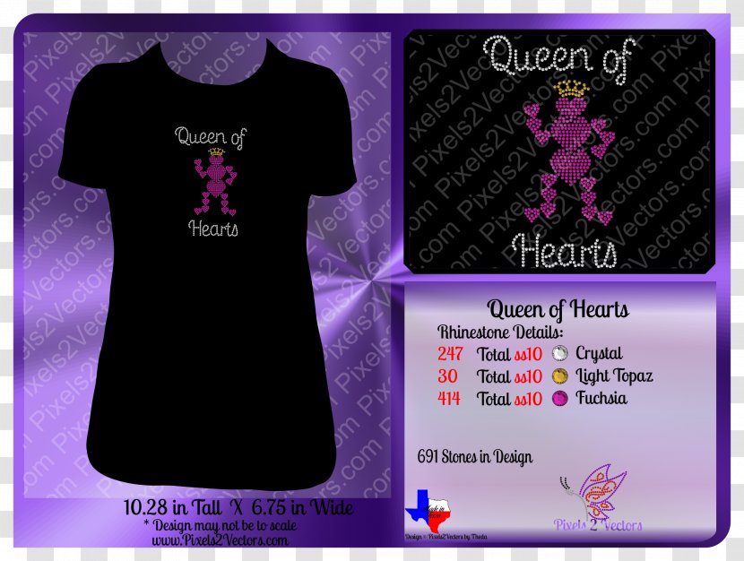 T-shirt Imitation Gemstones & Rhinestones Sequin - Violet Transparent PNG