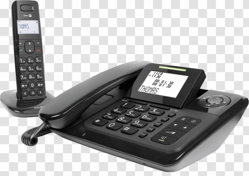 Cordless Telephone Home & Business Phones Answering Machines Digital Enhanced Telecommunications - Mobile Phone Display Action Transparent PNG