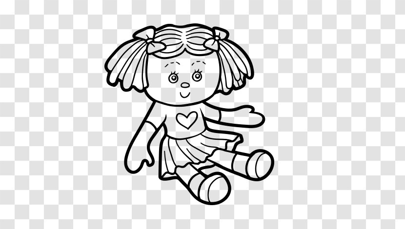 Doll Barbie Toy Drawing Coloring Book - Heart Transparent PNG