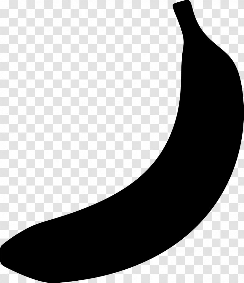 Clip Art Image - Blackandwhite - Banana Transparent PNG