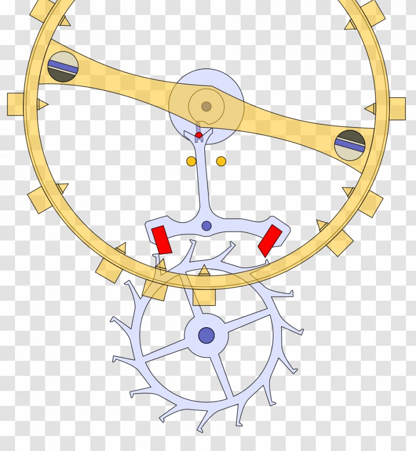 Lever Escapement Coaxial Balance Wheel Pin-pallet - Recreation - Mechanical Transparent PNG