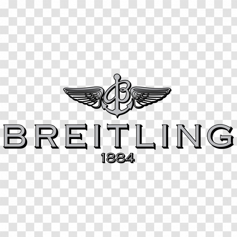 Logo Breitling SA Emblem Watch Brand - Black And White Transparent PNG