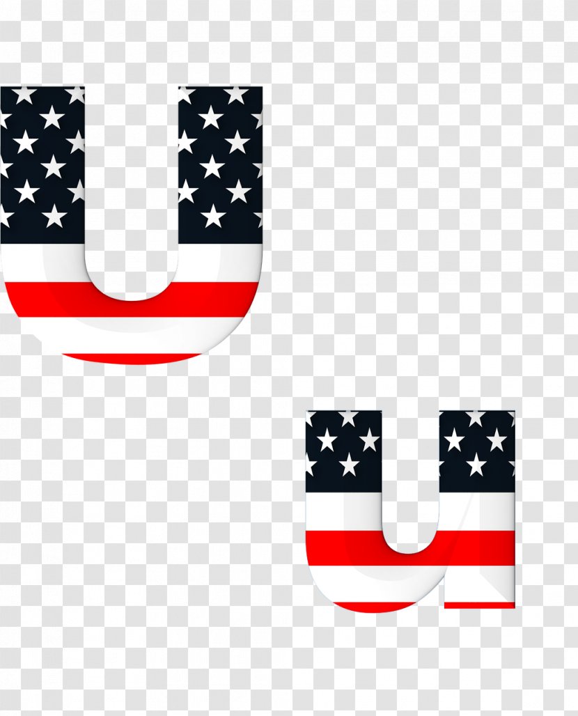 Flag Of The United States Alphabet Letter - English Transparent PNG