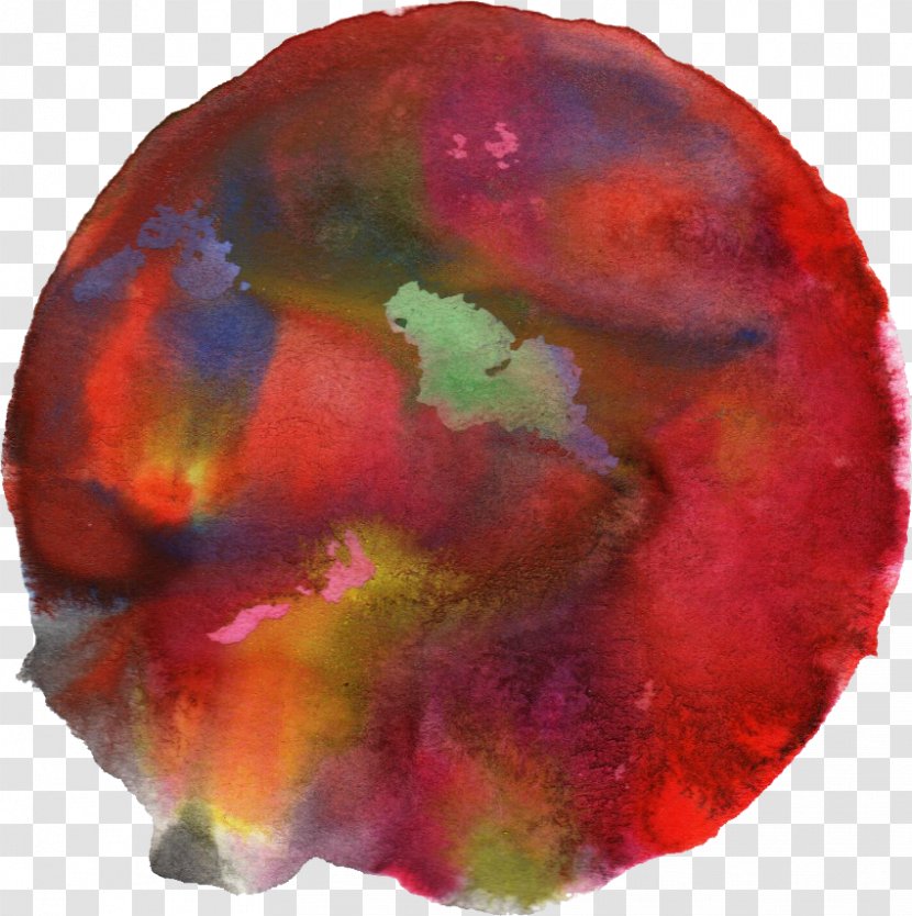 Circle Watercolor Painting - Abstract Transparent PNG