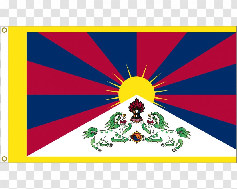 Flag Of Tibet Tibetan Independence Movement Free - Text Transparent PNG