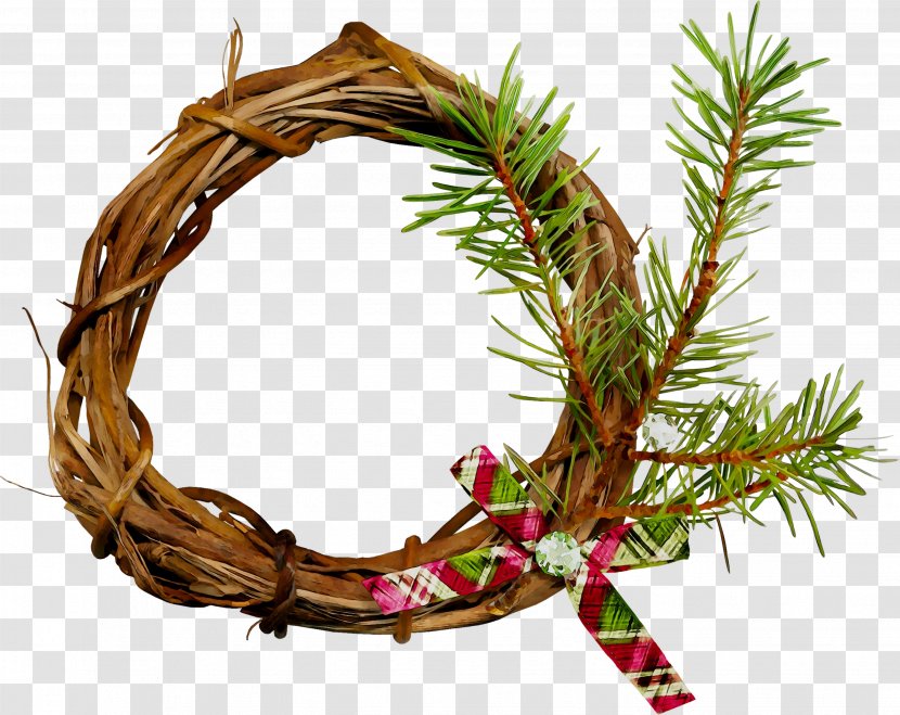Wreath Twig Christmas Ornament Day - Pine Family Transparent PNG