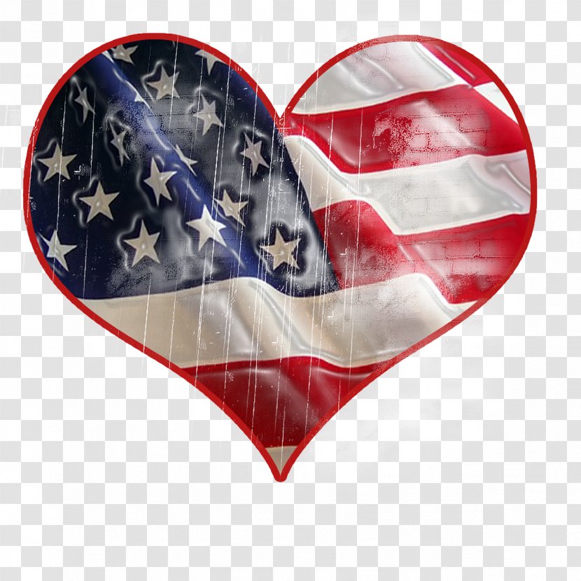 Flag Of The United States Heart - America Transparent PNG