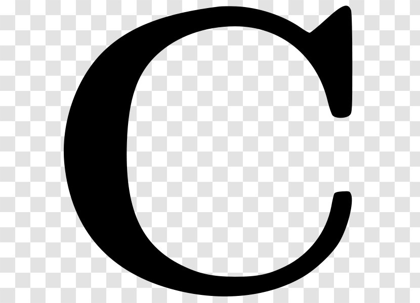 C Clip Art - Monochrome - Letter Transparent PNG