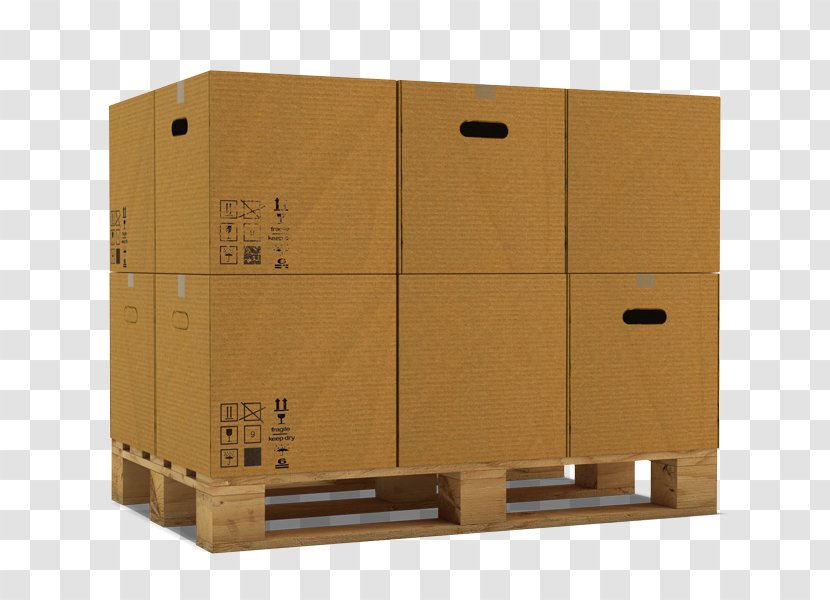 Carton Corrugated Box Design Logistics Wooden - Pallet Transparent PNG