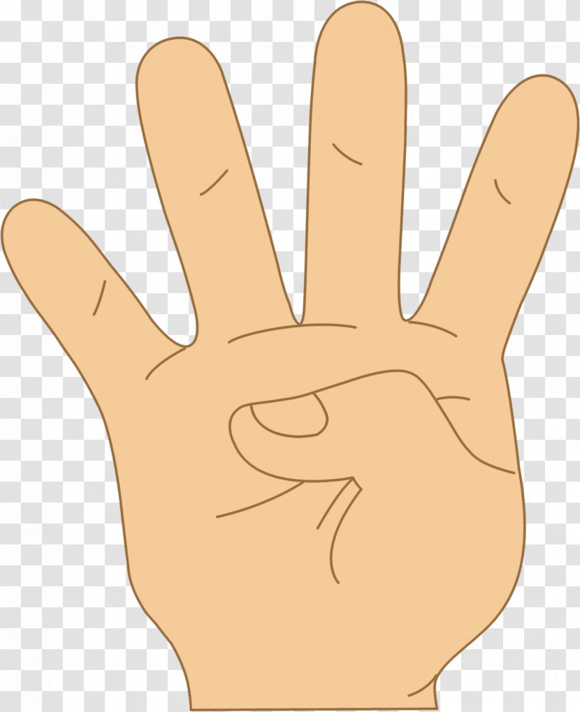 Thumb Hand Model Line Glove Clip Art - Beige - Spacious Cartoon Transparent PNG
