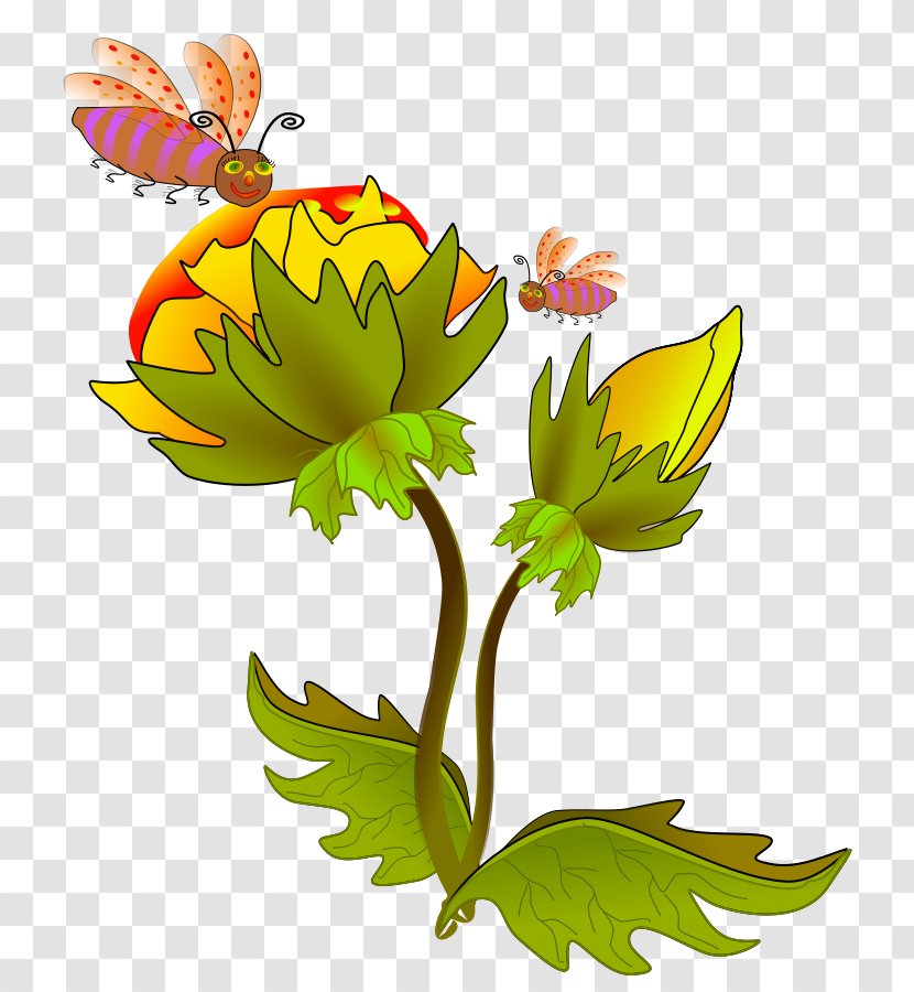 Watercolor Flower Wreath - Insect - Herbaceous Plant Pedicel Transparent PNG