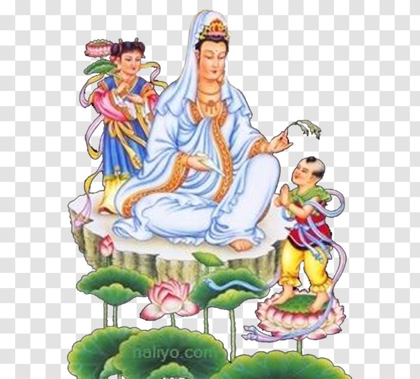 Lotus Sutra Guanyin Buddharupa Bodhisattva Buddhism - Goddess Of Mercy And The Lad Transparent PNG